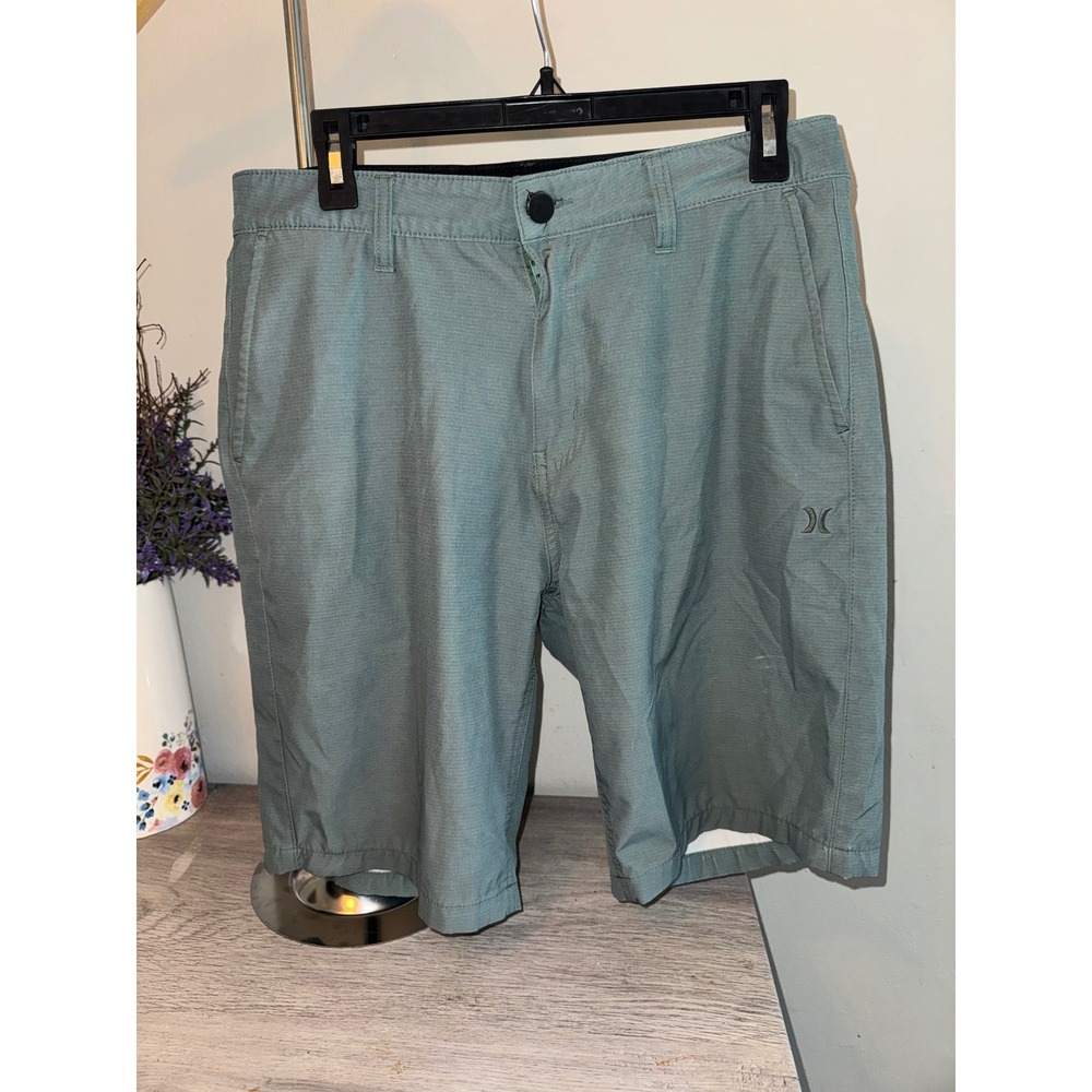 Hurley Mens Hybrid Walk Shorts Sage Green Quick Dry Board Shorts Pockets